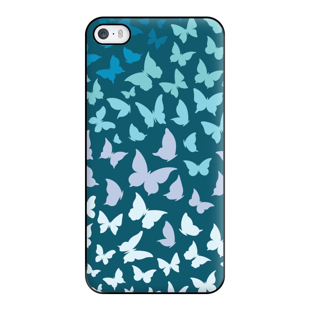 Blue Gradient Butterfly - Butterfly Patterns Phone Case for iPhone 5 / 5s / SE 2016