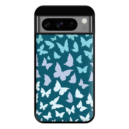 Blue Gradient Butterfly - Butterfly Patterns Phone Case for Google Pixel 8 Pro