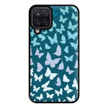 Blue Gradient Butterfly - Butterfly Patterns Phone Case for Galaxy A12