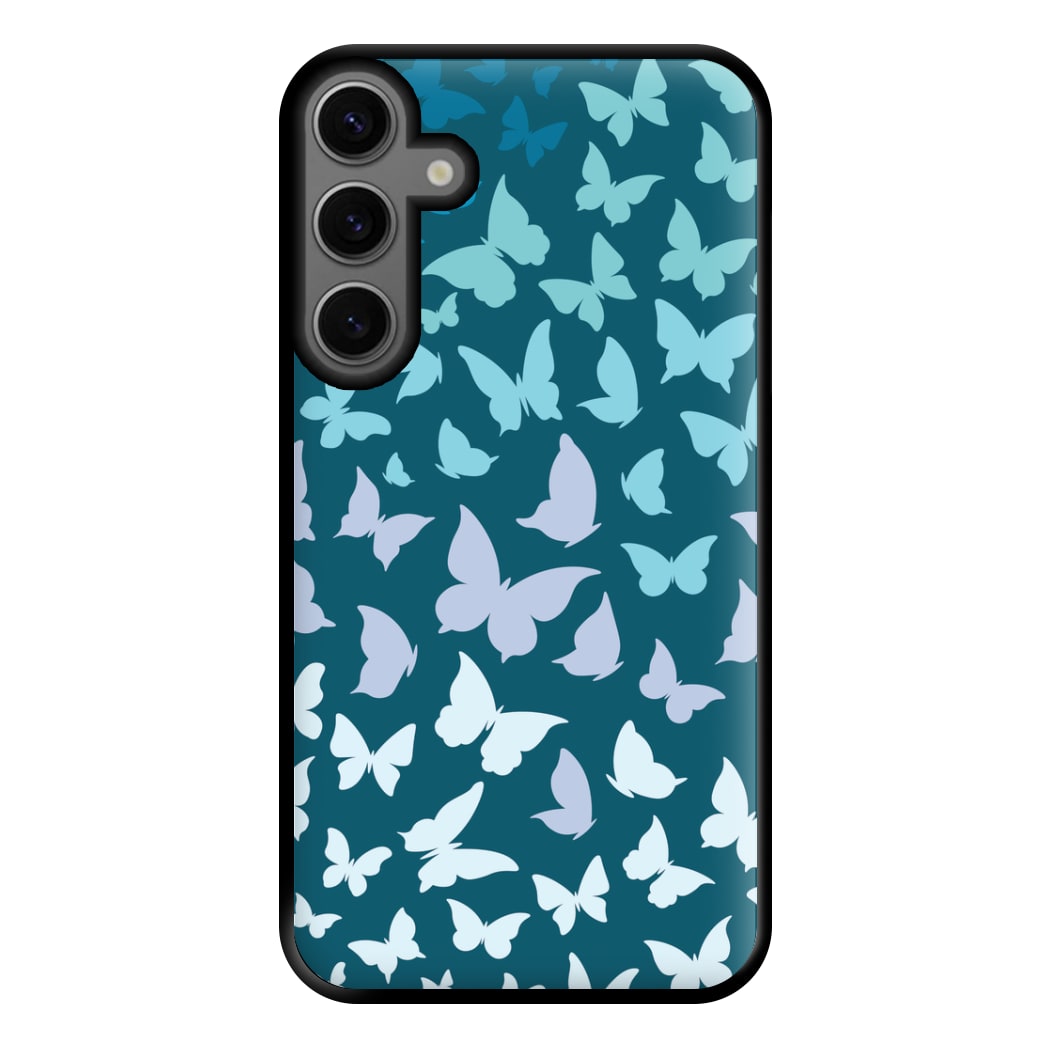 Blue Gradient Butterfly - Butterfly Patterns Phone Case for Galaxy S23FE