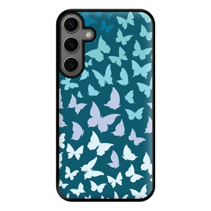 Blue Gradient Butterfly - Butterfly Patterns Phone Case for Galaxy S23FE