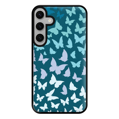 Blue Gradient Butterfly - Butterfly Patterns Phone Case for Galaxy S24FE