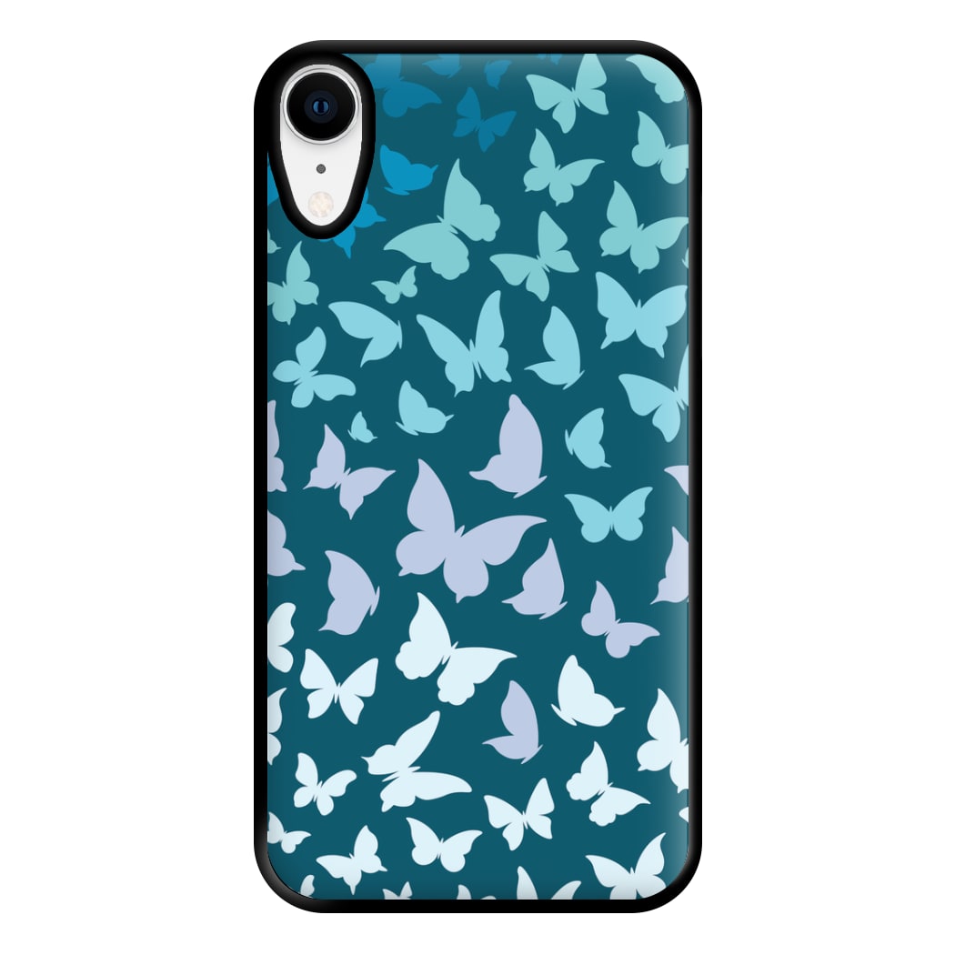 Blue Gradient Butterfly - Butterfly Patterns Phone Case for iPhone XR