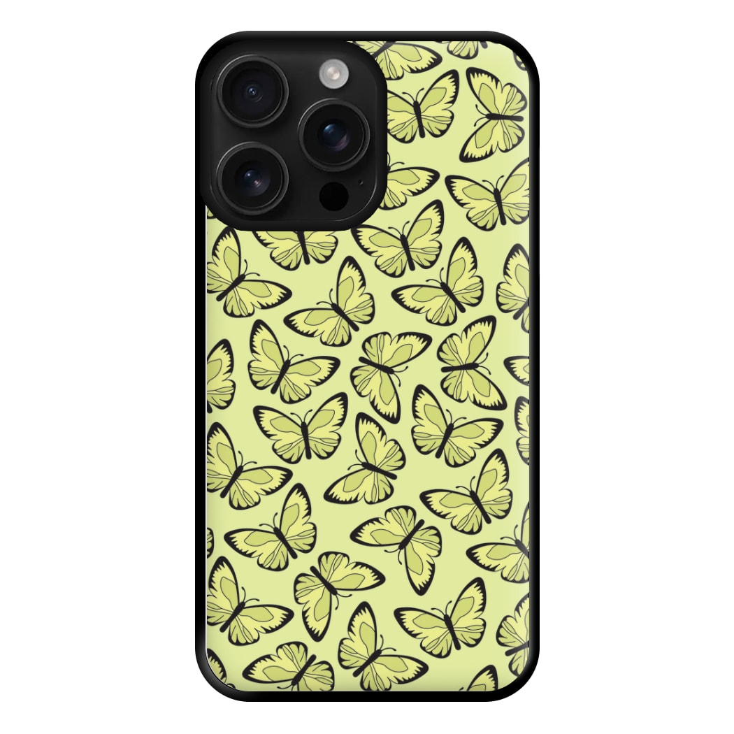 Yellow And Black Butterfly - Butterfly Patterns Phone Case