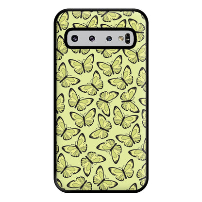 Yellow And Black Butterfly - Butterfly Patterns Phone Case for Galaxy S10 Plus