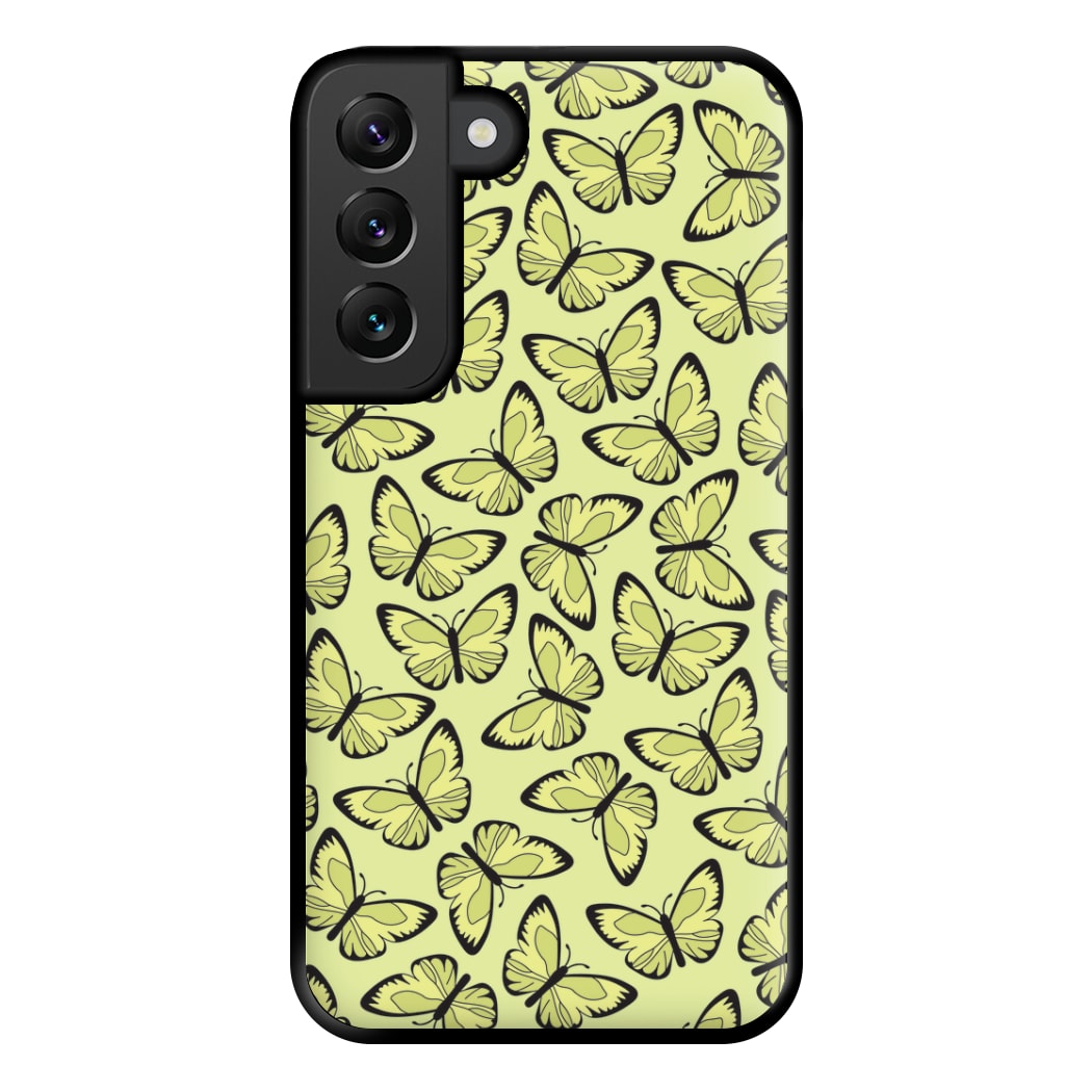 Yellow And Black Butterfly - Butterfly Patterns Phone Case for Galaxy S22 Plus