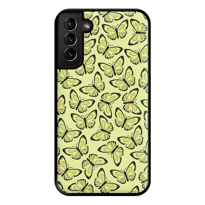 Yellow And Black Butterfly - Butterfly Patterns Phone Case for Galaxy S21 Plus