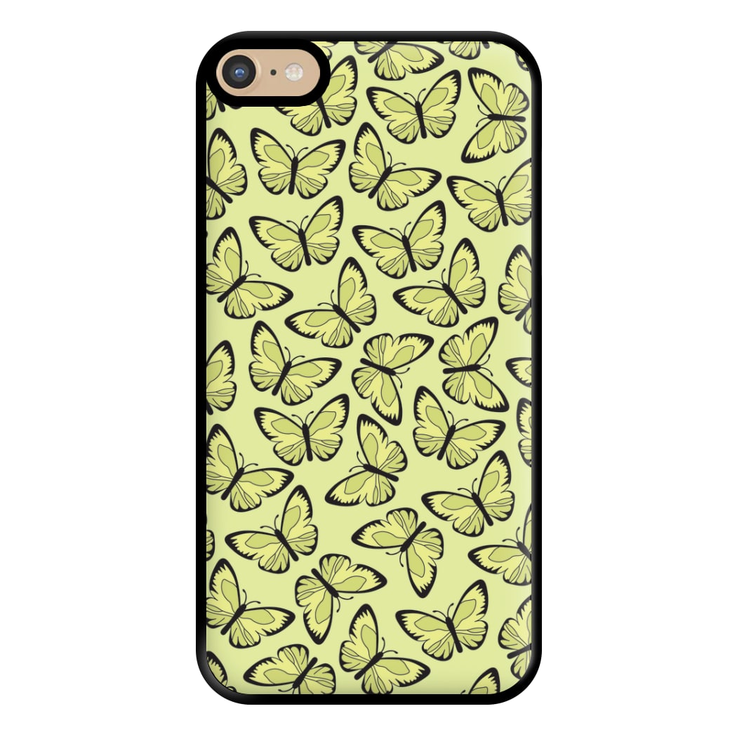 Yellow And Black Butterfly - Butterfly Patterns Phone Case for iPhone 6 Plus / 7 Plus / 8 Plus