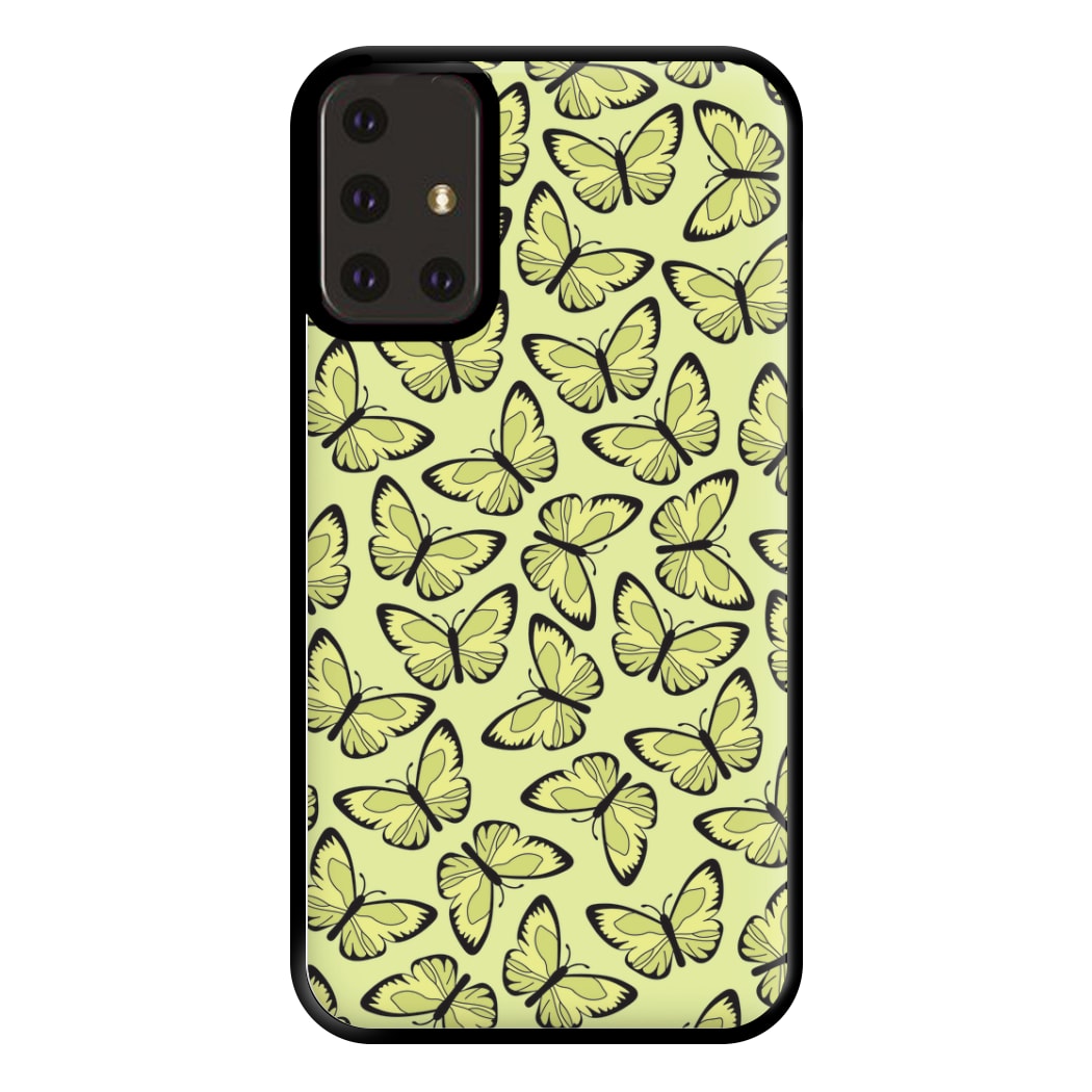 Yellow And Black Butterfly - Butterfly Patterns Phone Case for Galaxy A71