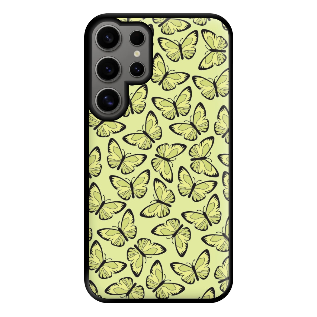 Yellow And Black Butterfly - Butterfly Patterns Phone Case for Galaxy S24 Ultra