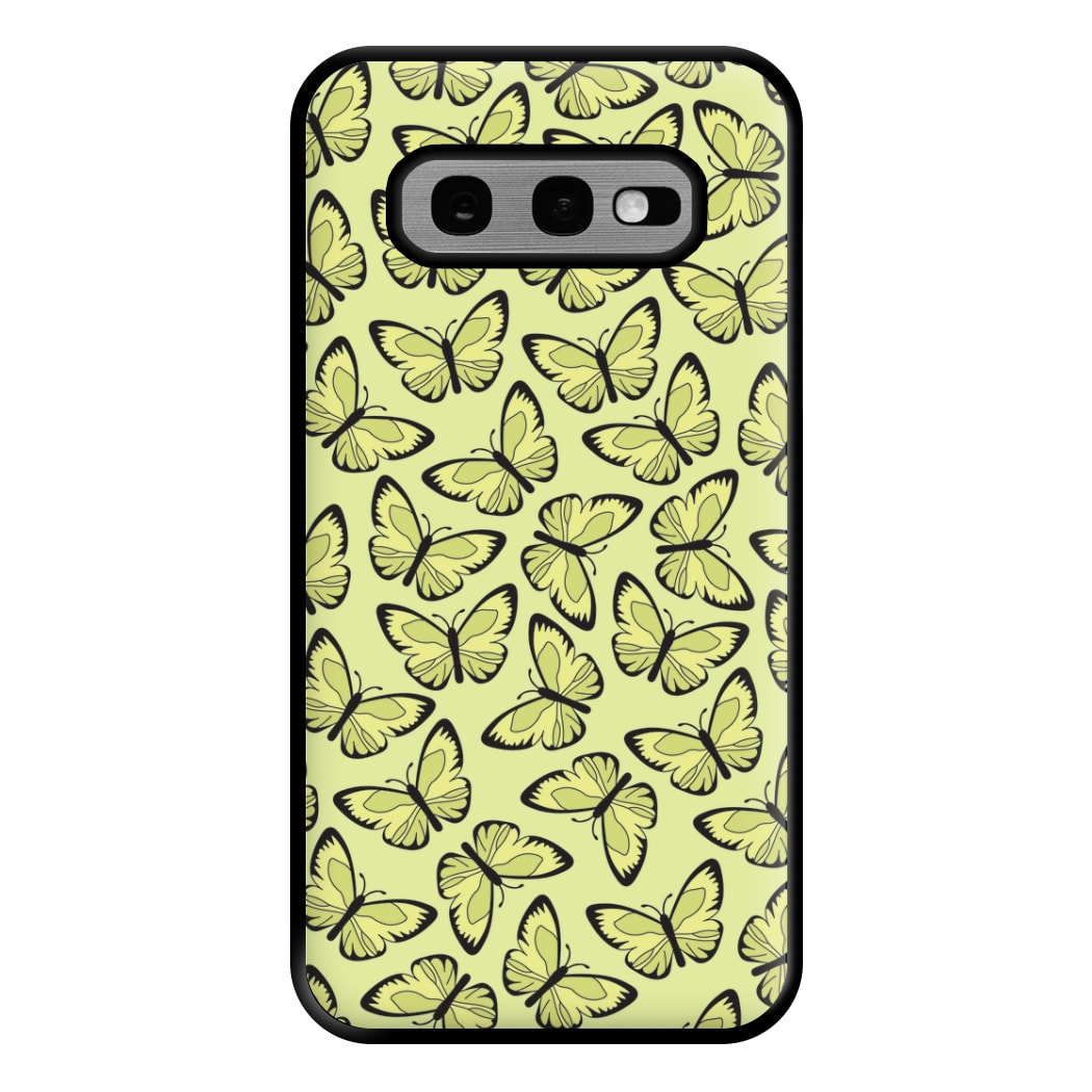 Yellow And Black Butterfly - Butterfly Patterns Phone Case for Galaxy S10e