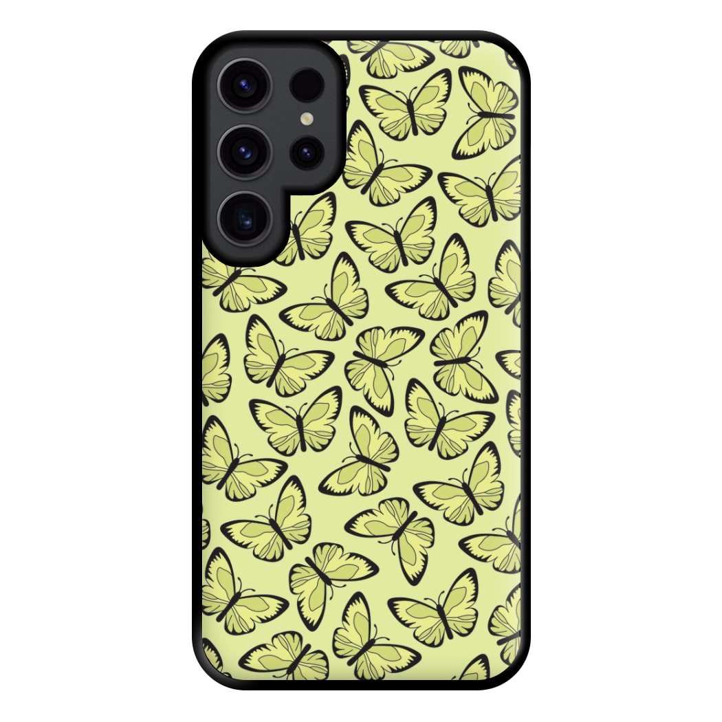 Yellow And Black Butterfly - Butterfly Patterns Phone Case for Galaxy S23 Ultra