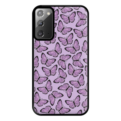 Purple Butterfly - Butterfly Patterns Phone Case for Galaxy Note 20 Ultra