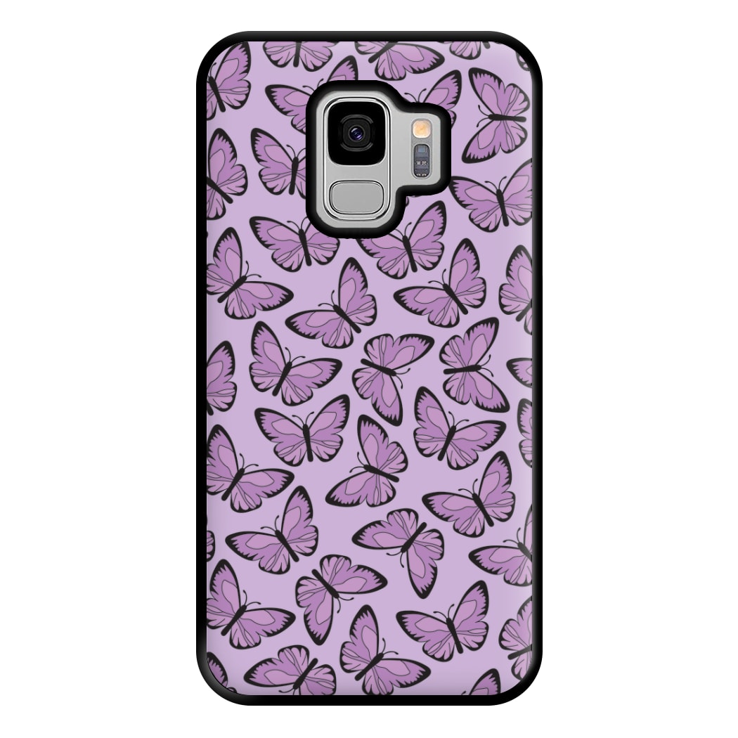 Purple Butterfly - Butterfly Patterns Phone Case for Galaxy S9 Plus