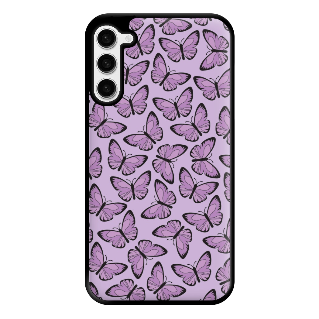 Purple Butterfly - Butterfly Patterns Phone Case for Galaxy S23 Plus