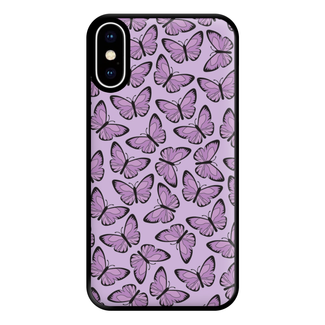 Purple Butterfly - Butterfly Patterns Phone Case for iPhone XS Max