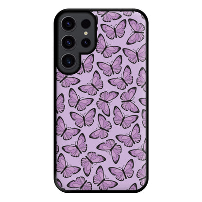 Purple Butterfly - Butterfly Patterns Phone Case for Galaxy S23 Ultra