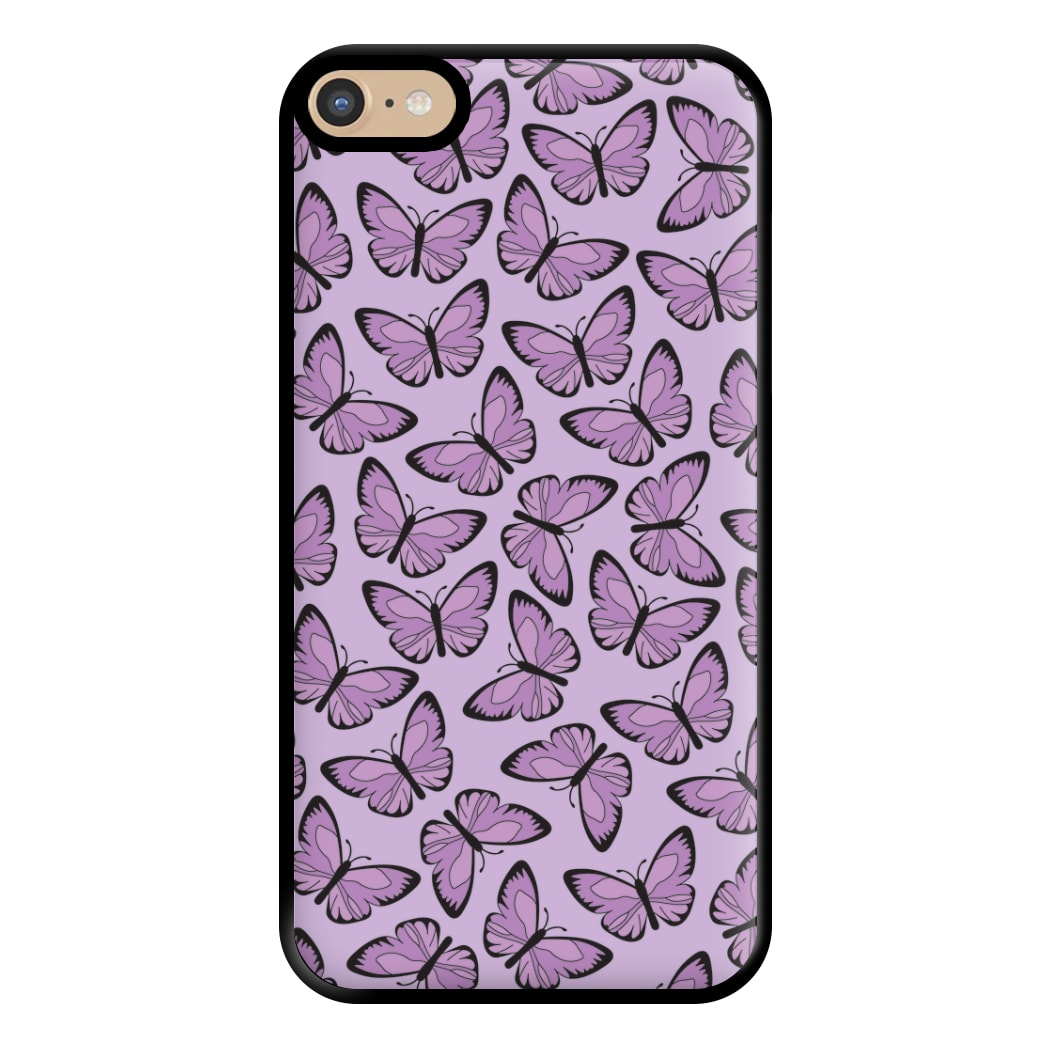 Purple Butterfly - Butterfly Patterns Phone Case for iPhone 6 Plus / 7 Plus / 8 Plus