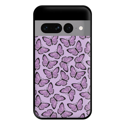 Purple Butterfly - Butterfly Patterns Phone Case for Google Pixel 7 Pro