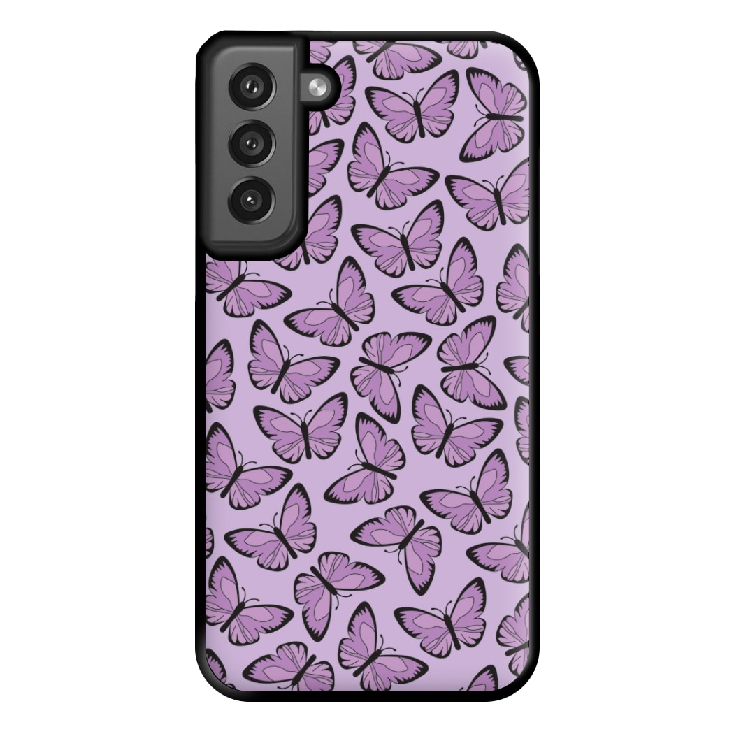 Purple Butterfly - Butterfly Patterns Phone Case for Galaxy S21FE