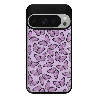 Purple Butterfly - Butterfly Patterns Phone Case for Google Pixel 9 Pro XL