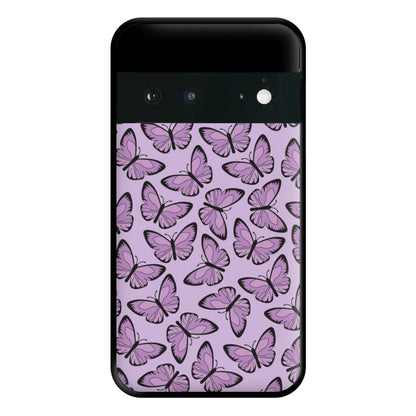 Purple Butterfly - Butterfly Patterns Phone Case for Google Pixel 6a