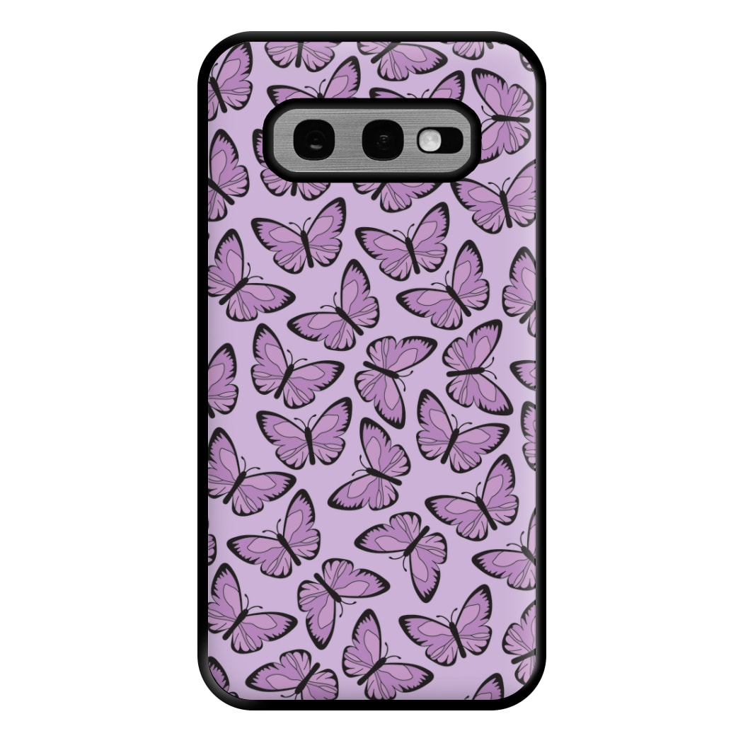 Purple Butterfly - Butterfly Patterns Phone Case for Galaxy S10e