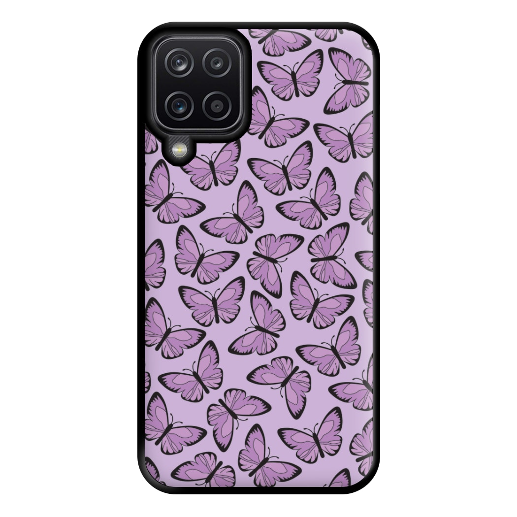 Purple Butterfly - Butterfly Patterns Phone Case for Galaxy A12