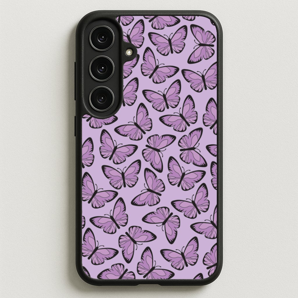 Purple Butterfly - Butterfly Patterns Phone Case for Galaxy S25FE