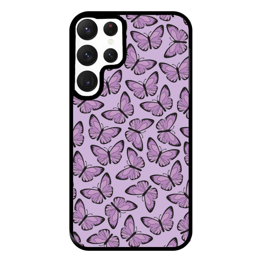 Purple Butterfly - Butterfly Patterns Phone Case for Galaxy S22 Ultra