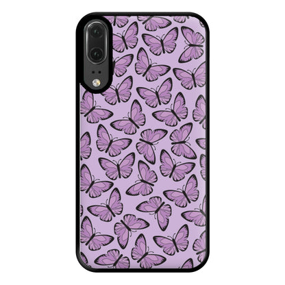 Purple Butterfly - Butterfly Patterns Phone Case for Huawei P20