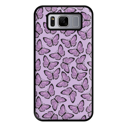 Purple Butterfly - Butterfly Patterns Phone Case for Galaxy S8 Plus