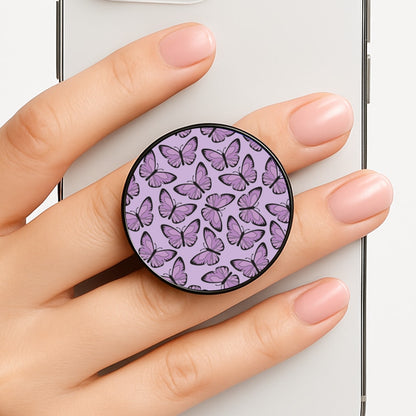 Purple Butterfly - Butterfly Patterns Phone Grip