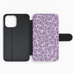 Purple Butterfly - Butterfly Patterns Flip Phone Case