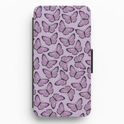 Purple Butterfly - Butterfly Patterns Flip / Wallet Phone Case 1