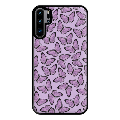 Purple Butterfly - Butterfly Patterns Phone Case for Huawei P30 Pro