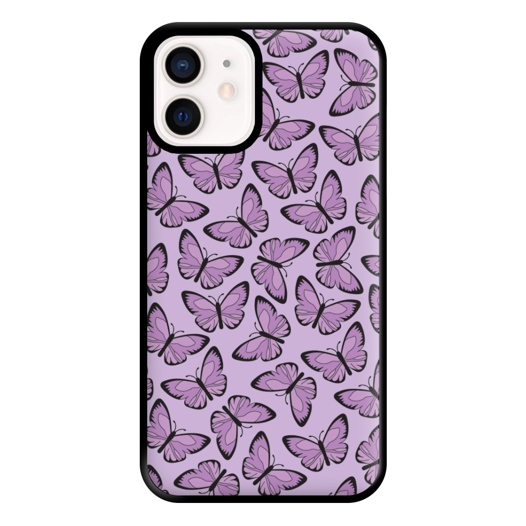 Purple Butterfly - Butterfly Patterns Phone Case for iPhone 12 Mini