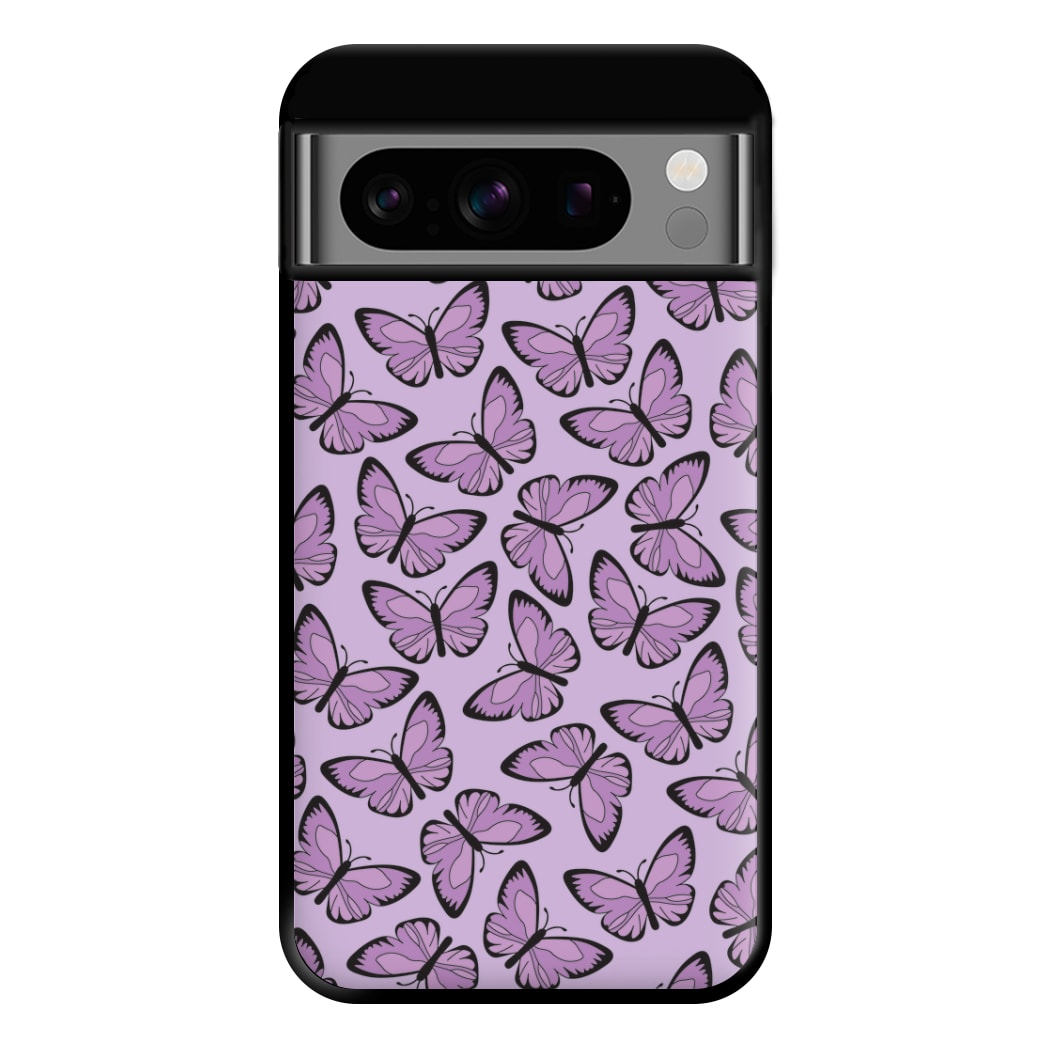 Purple Butterfly - Butterfly Patterns Phone Case for Google Pixel 8 Pro