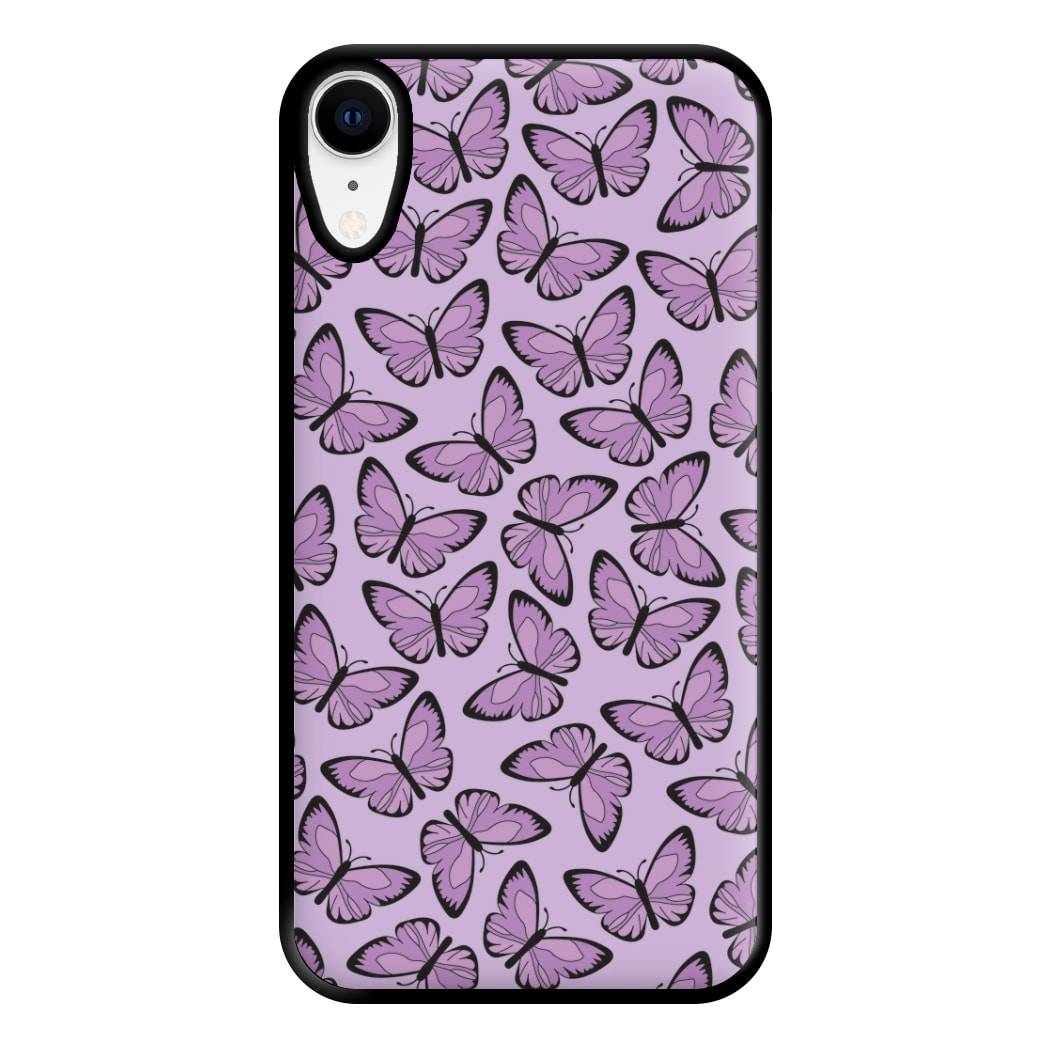 Purple Butterfly - Butterfly Patterns Phone Case for iPhone XR