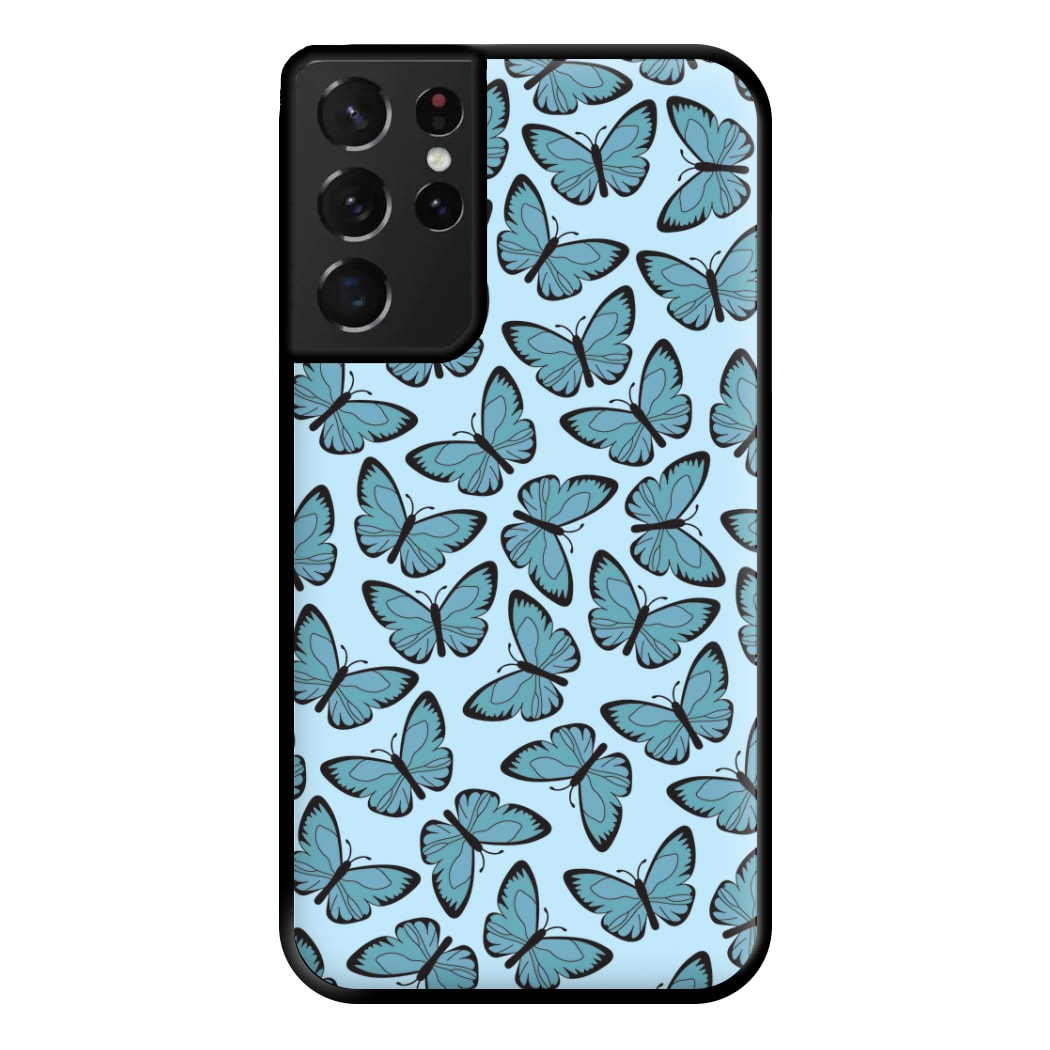 Blue Butterfly - Butterfly Patterns Phone Case for Galaxy S21 Ultra