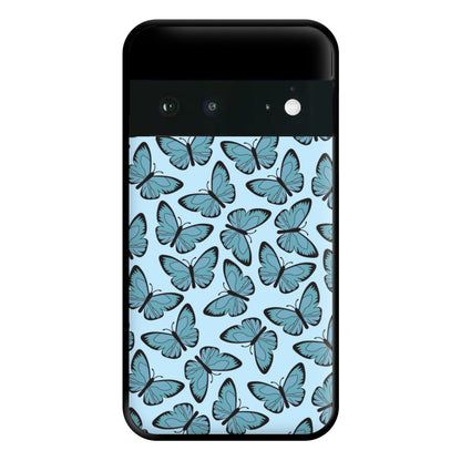 Blue Butterfly - Butterfly Patterns Phone Case for Google Pixel 6a