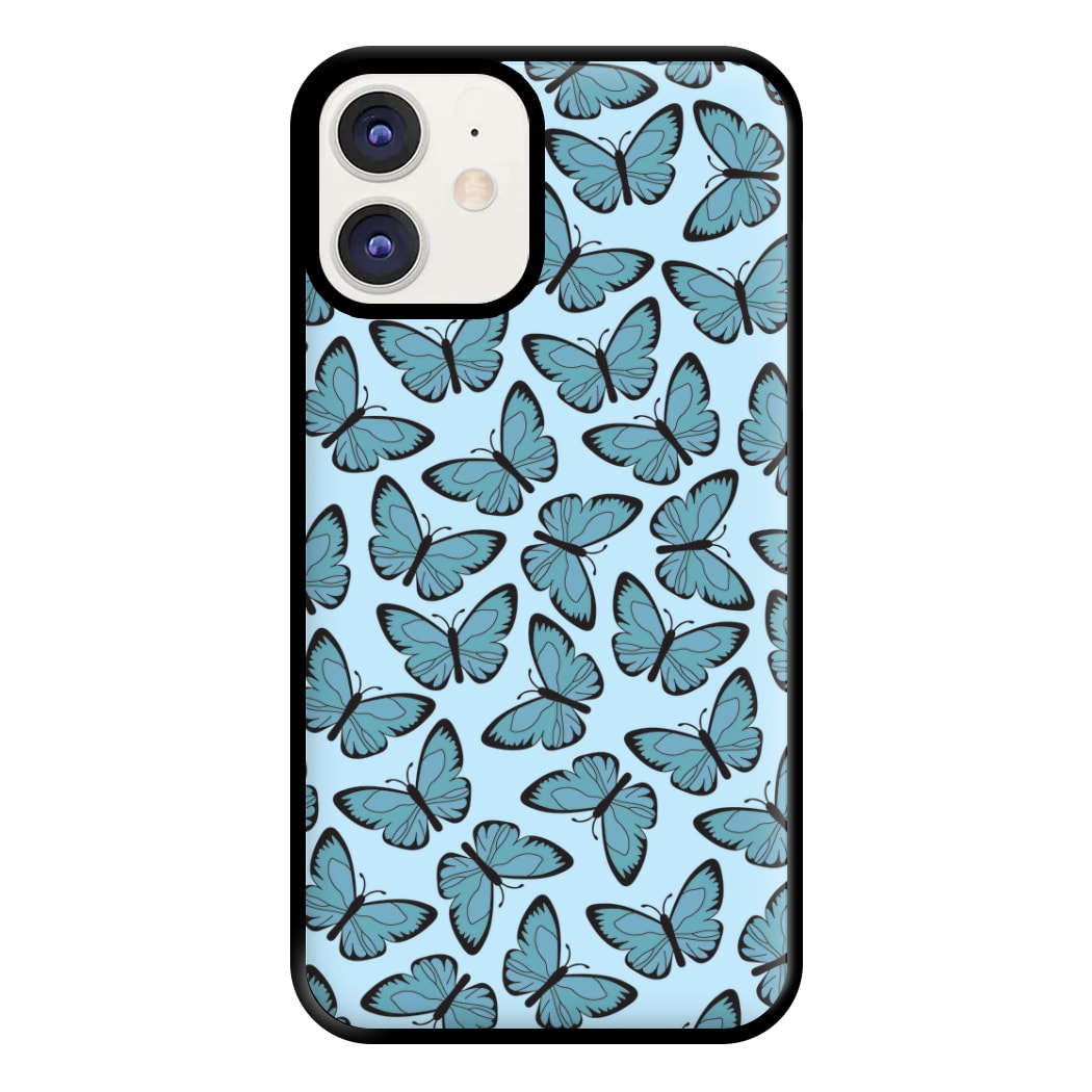 Blue Butterfly - Butterfly Patterns Phone Case for iPhone 12 / 12 Pro