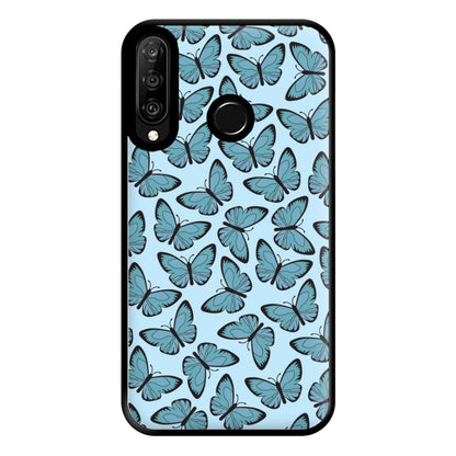 Blue Butterfly - Butterfly Patterns Phone Case for Huawei P30 Lite