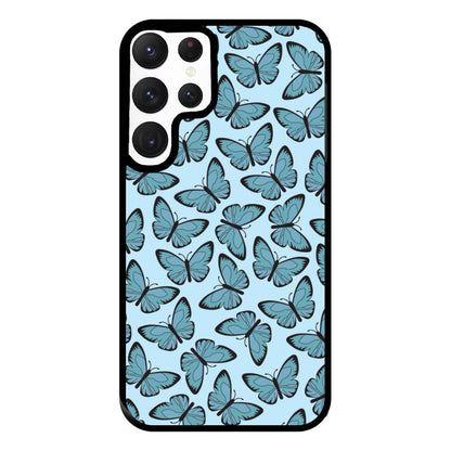 Blue Butterfly - Butterfly Patterns Phone Case for Galaxy S22 Ultra