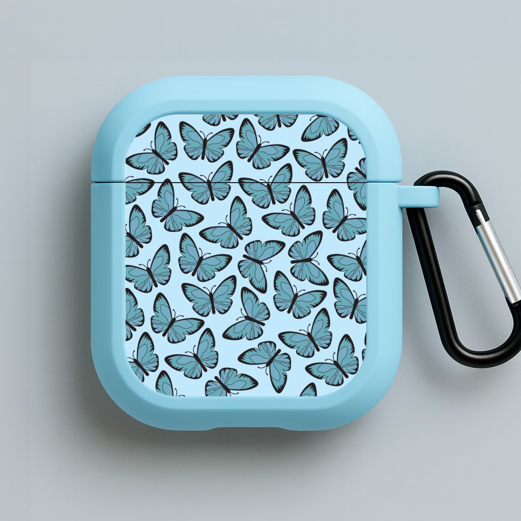 Blue Butterfly - Butterfly Patterns Blue AirPods Case
