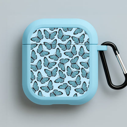 Blue Butterfly - Butterfly Patterns Blue AirPods Case