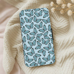 Blue Butterfly - Butterfly Patterns Wallet Phone Case
