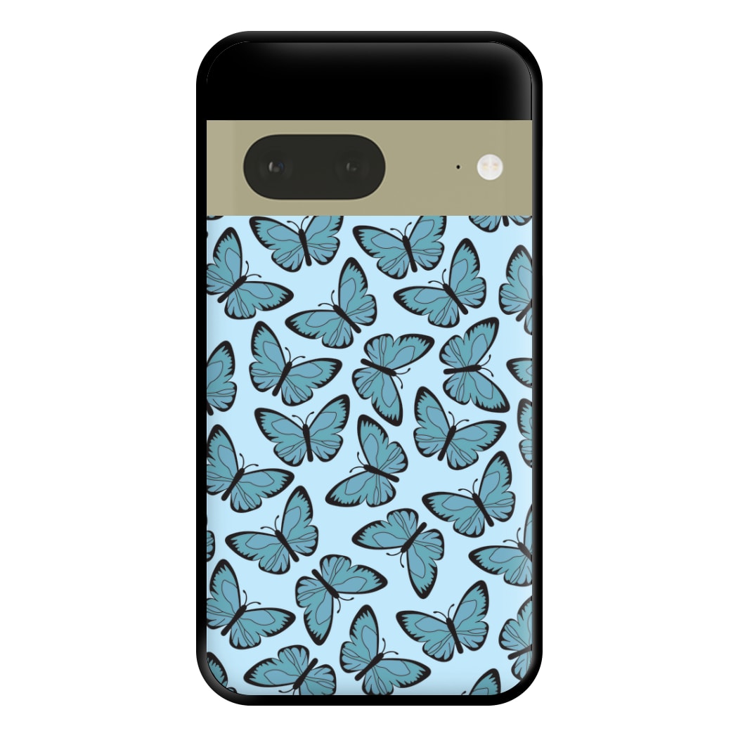 Blue Butterfly - Butterfly Patterns Phone Case for Google Pixel 7a