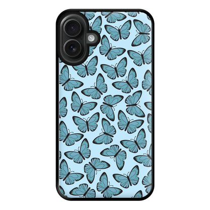 Blue Butterfly - Butterfly Patterns Phone Case for iPhone 16 Plus