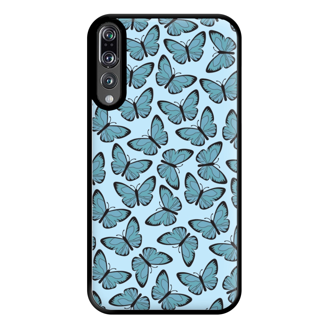 Blue Butterfly - Butterfly Patterns Phone Case for Huawei P20 Pro